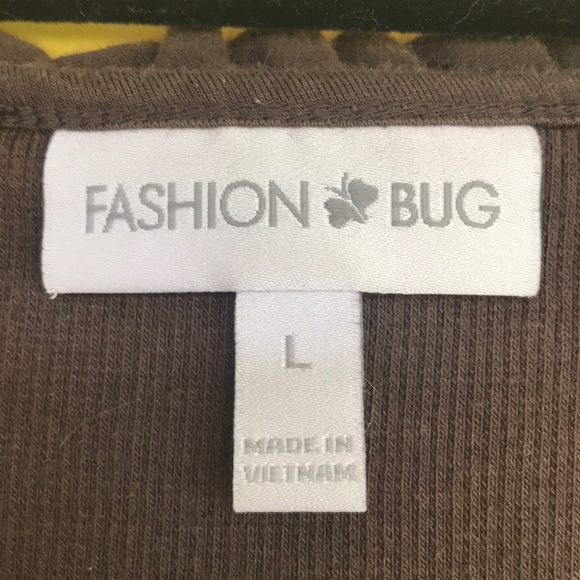 Chocolate Brown XL Scoop Gathered Neck Tee - Picture 2 of 6